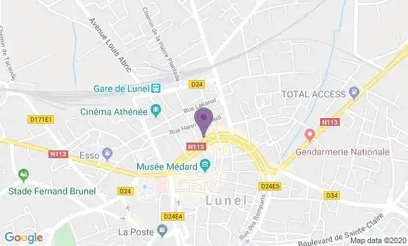 Localisation Banque Dupuy de Parseval Agence de Lunel
