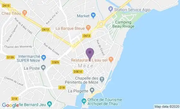 Localisation Banque Dupuy de Parseval Agence de Mèze