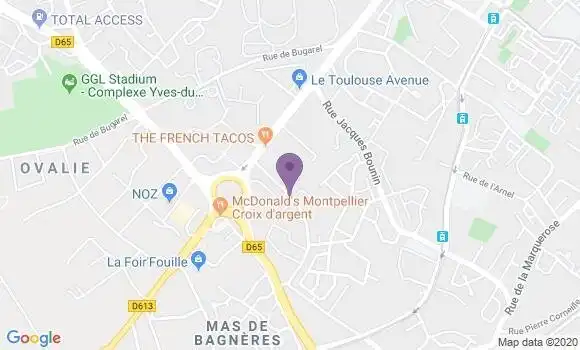 Localisation Banque Dupuy de Parseval Agence de Montpellier Grand M