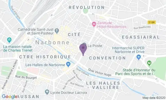 Localisation Banque Dupuy de Parseval Agence de Narbonne
