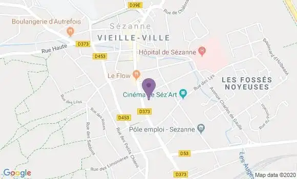 Localisation LCL Agence de Sézanne