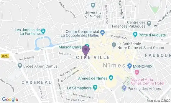 Localisation Banque Dupuy de Parseval Agence de Nîmes
