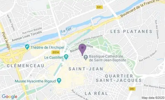 Localisation Banque Dupuy de Parseval Agence de Perpignan