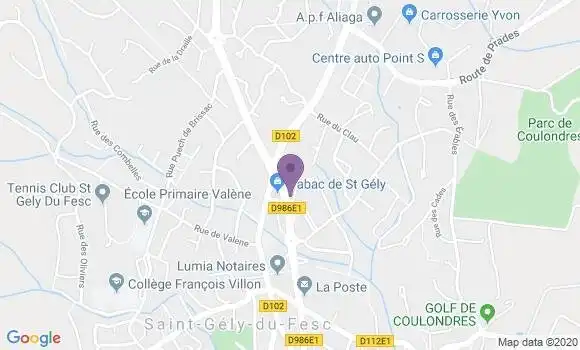 Localisation Banque Dupuy de Parseval Agence de Saint Gély du Fesc