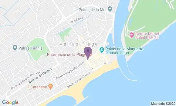 Localisation Banque Dupuy de Parseval Agence de Valras Plage