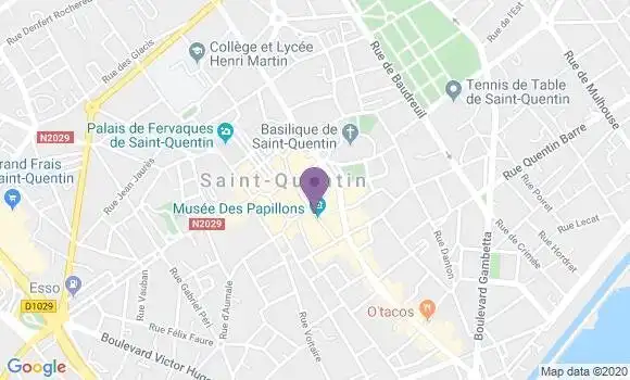 Localisation HSBC Agence de Saint Quentin