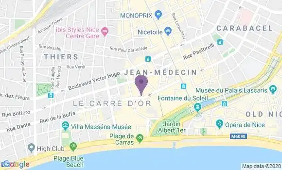 Localisation HSBC Agence de Nice Grimaldi