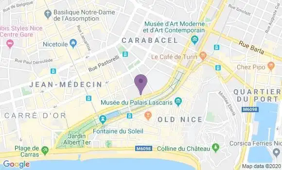 Localisation HSBC Agence de Nice Gubernatis