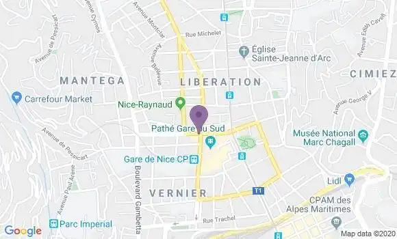 Localisation HSBC Agence de Nice Joseph Garnier