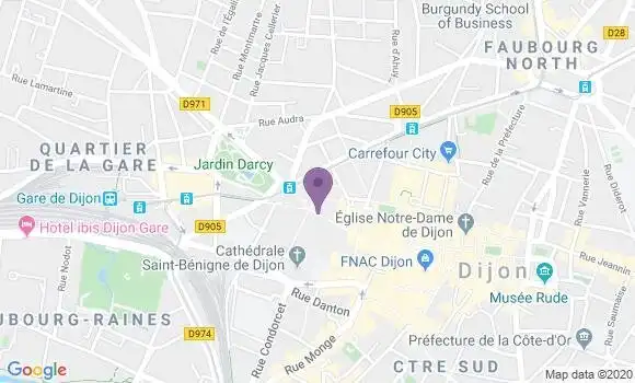 Localisation LCL Agence de Dijon