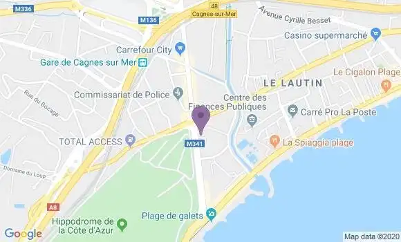 Localisation HSBC Agence de Cagnes sur Mer