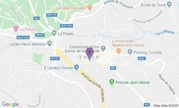 Localisation HSBC Agence de Vence