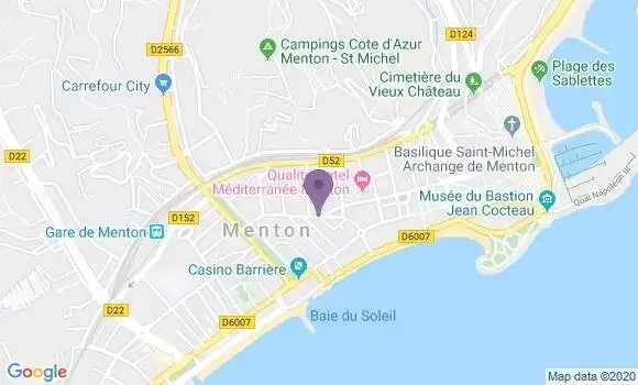 Localisation HSBC Agence de Menton