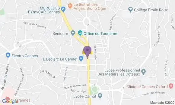 Localisation HSBC Agence de Le Cannet