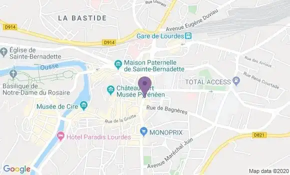 Localisation LCL Agence de Lourdes