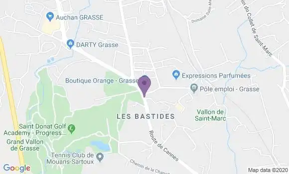 Localisation HSBC Agence de Grasse Le Plan