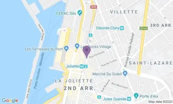 Localisation HSBC Agence de Marseille Ouest