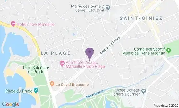 Localisation HSBC Agence de Marseille Borely