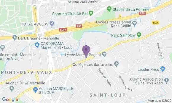 Localisation HSBC Agence de Marseille Saint Loup