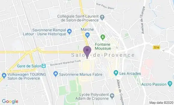 Localisation HSBC Agence de Salon de Provence