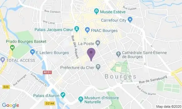 Localisation HSBC Agence de Bourges