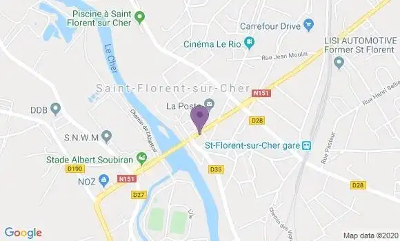 Localisation HSBC Agence de Saint Florent sur Cher