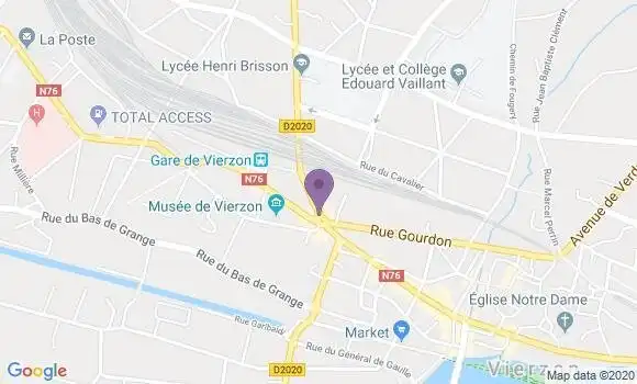 Localisation HSBC Agence de Vierzon