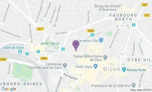Localisation HSBC Agence de Dijon