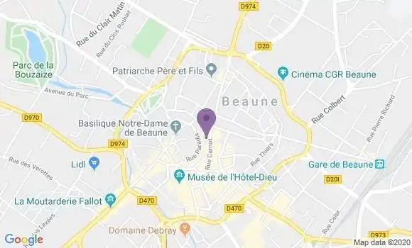 Localisation HSBC Agence de Beaune