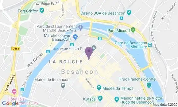 Localisation HSBC Agence de Besançon