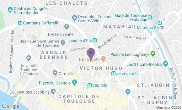 Localisation HSBC Agence de Toulouse Capitole