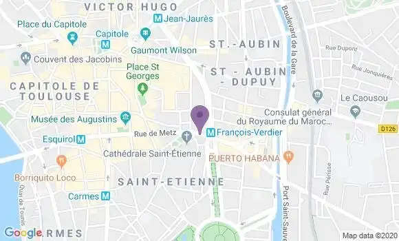 Localisation HSBC Agence de Toulouse