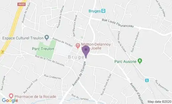Localisation HSBC Agence de Bruges Le Bouscat