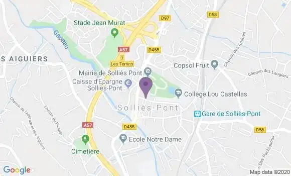 Localisation LCL Agence de Solliès Pont