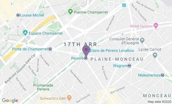 Localisation LCL Agence de Paris Pereire