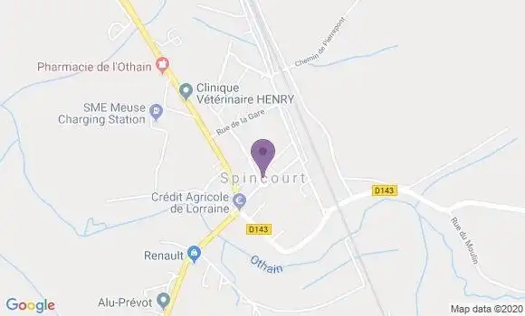 Localisation Crédit Agricole Agence de Spincourt