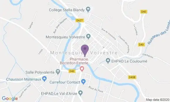 Localisation Crédit Agricole Agence de Montesquieu Volvestre