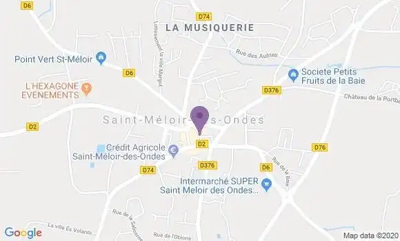 Localisation Crédit Agricole Agence de Cancale