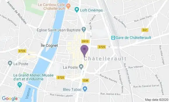 Localisation LCL Agence de Châtellerault