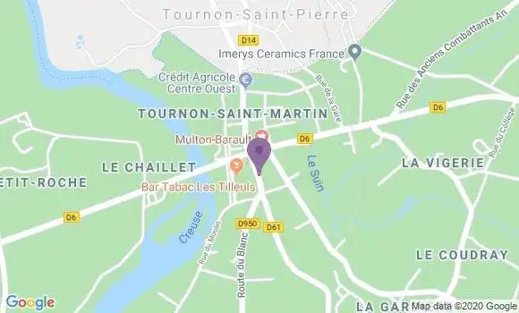 Localisation Crédit Agricole Agence de Preuilly sur Claise
