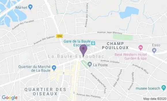 Localisation Crédit Agricole Agence de La Baule Escoublac