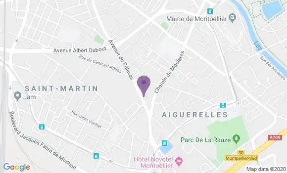 Localisation Crédit Agricole Agence de Montpellier Saint Lucien