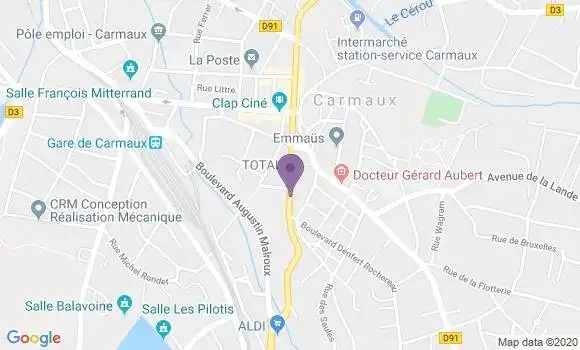 Localisation LCL Agence de Carmaux