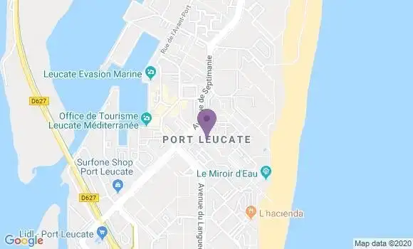 Localisation Crédit Agricole Agence de Port Leucate