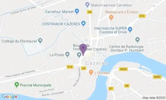 Localisation Crédit Agricole Agence de Cazères