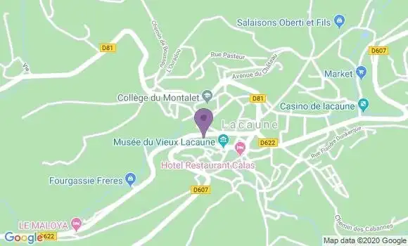 Localisation LCL Agence de Lacaune
