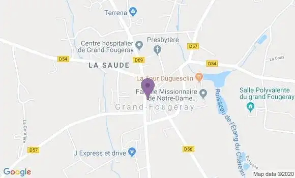Localisation Crédit Agricole Agence de Grand Fougeray