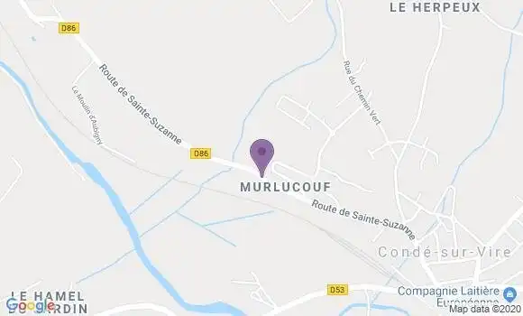 Localisation Crédit Agricole Agence de Condé sur Vire
