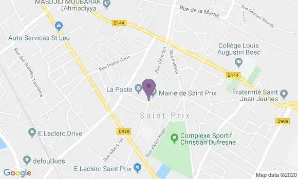 Localisation LCL Agence de Saint Prix
