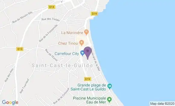 Localisation Crédit Agricole Agence de Saint Cast le Guildo